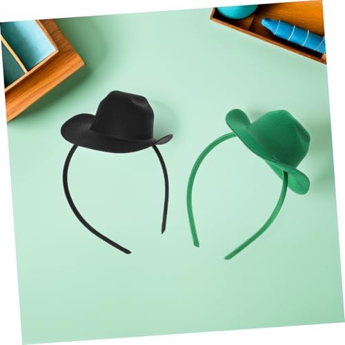 GALPADA 2 Stück Mini Cowgirl Hut Haarreife aus Robustem Retro Western Style Haarband für Frauen Vielseitig Einsetzbar bei Halloween Geburtstags Western-mottopartys Modisches von GALPADA