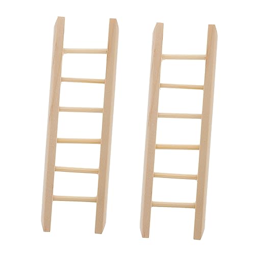 GALPADA 2 Stück Mini Holzleiter Dekorative Treppe für Puppenhaus Miniatur Garten Hochwertige Holzleiter für DIY Projekte Szenenrequisiten von GALPADA