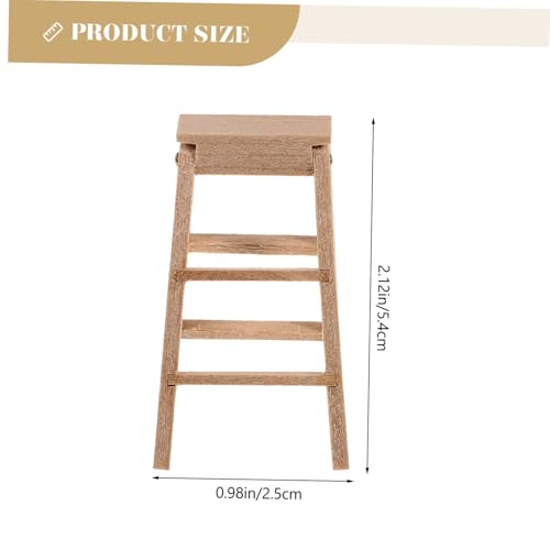 GALPADA 2 Stück Mini Holzleiter Faltbare Miniatur-treppenleiter für Puppenhaus Naturbelassenes Handgefertigtes Mini-möbel für Detailreiche Miniaturszenen und Kreative Wohn-Dekoration von GALPADA
