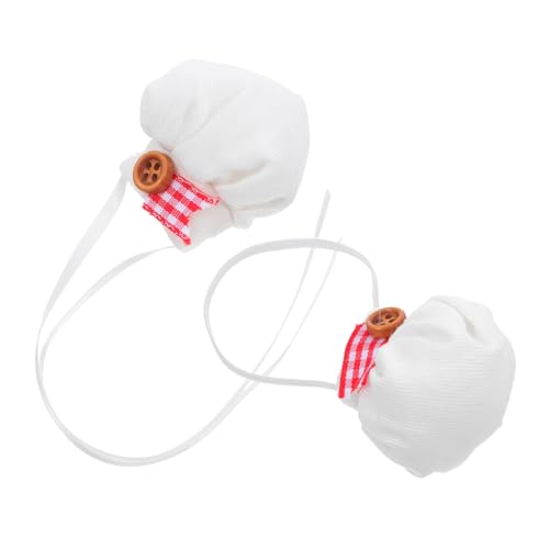 GALPADA 2 Stück Mini Kochmützen für Puppen mit Elastischem Band und Band Weiße Weiche Dekorative Küchenmützen für Plüschtiere und Rollenspiele GALPADA 2 Stück Mini Kochmützen für Puppen mit Elastischem Band und Band Weiße Weiche Dekorative Küchenmützen für Plüschtiere und Rollenspiele von GALPADA