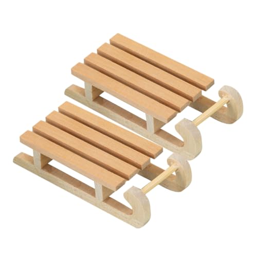 GALPADA 2 Stück Mini Schlitten Weihnachtsdeko für Puppenhäuser DIY Bastelset für Kreative Miniatur Szenen Langlebig und Sicher für Persönliche Dekoration GALPADA 2 Stück Mini Schlitten Weihnachtsdeko für Puppenhäuser DIY Bastelset für Kreative Miniatur Szenen Langlebig und Sicher für Persönliche Dekoration von GALPADA