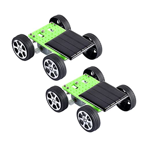 GALPADA 2 Stück Mini Solarauto DIY Wissenschaftliches Lernspielzeug für Solarbetriebenes Mini Auto ohne Batterie Kreativitätsfördernd Geduldstraining unter Sonnenlicht von GALPADA