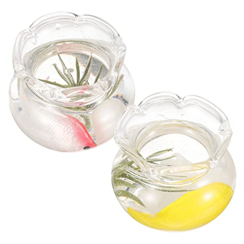 GALPADA 2 Stück Miniatur Fischglas Modell Detailreiche Koi Fischschalen Dekoratives Mini Aquarium für Puppenhaus Realistische Miniatur Deko für Kleine Wohnszenen Stilvolles Zubehör GALPADA 2 Stück Miniatur Fischglas Modell Detailreiche Koi Fischschalen Dekoratives Mini Aquarium für Puppenhaus Realistische Miniatur Deko für Kleine Wohnszenen Stilvolles Zubehör von GALPADA