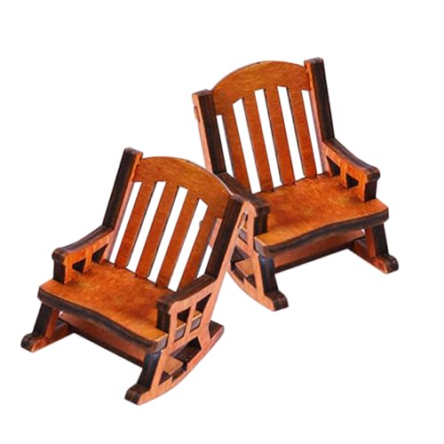 GALPADA 2 Stück Miniatur Holzschaukelstuhl Handgefertigte Puppenhausmöbel Detailgetreuer Mini Schaukelstuhl für Puppenstube Vielseitige Dekoration und Szenenfotografie Langlebiges GALPADA 2 Stück Miniatur Holzschaukelstuhl Handgefertigte Puppenhausmöbel Detailgetreuer Mini Schaukelstuhl für Puppenstube Vielseitige Dekoration und Szenenfotografie Langlebiges von GALPADA