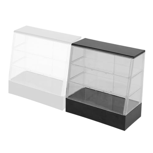 GALPADA 2 Stück Miniatur Kuchenvitrine Teiliges Klare Möbeldekoration für Puppenhaus Filigrane Kuchenmodell Präsentation Vielseitig Kompatibel Elegante Spielzeugmöbel von GALPADA