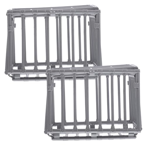 GALPADA 2 Stück Miniatur Kunststoff Käfig Modell Quadratischer Mini Käfig für Actionfiguren Langlebig und Leicht für Puppenhaus Dekoration Schlafzimmer Wohnzimmer Küche Zubehör GALPADA 2 Stück Miniatur Kunststoff Käfig Modell Quadratischer Mini Käfig für Actionfiguren Langlebig und Leicht für Puppenhaus Dekoration Schlafzimmer Wohnzimmer Küche Zubehör von GALPADA