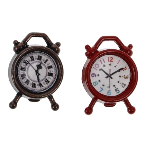 GALPADA 2 Stück Miniatur Wecker Vintage Stil Kreative Miniaturuhr Puppenhaus Dekoration DIY Basteln Foto Requisiten Schlafzimmer Mini Figuren Zubehör GALPADA 2 Stück Miniatur Wecker Vintage Stil Kreative Miniaturuhr Puppenhaus Dekoration DIY Basteln Foto Requisiten Schlafzimmer Mini Figuren Zubehör von GALPADA