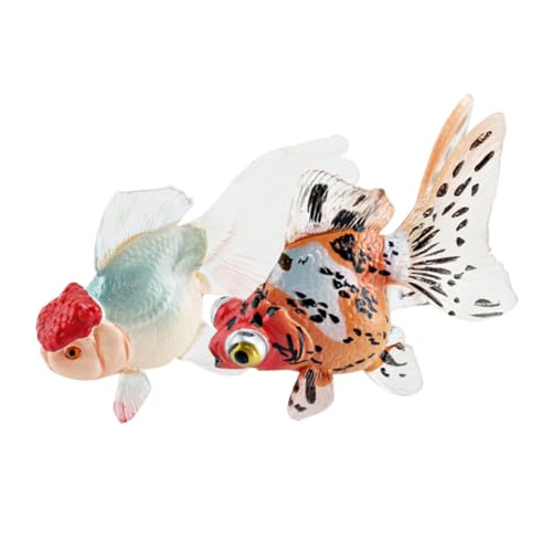 GALPADA 2 Stück -Modell Unterwasser Fische Schwimmender Fisch für Teich Mini -Fisch Bad mit deko Realistische Goldfischfiguren Simulation Tierfigur PVC von GALPADA