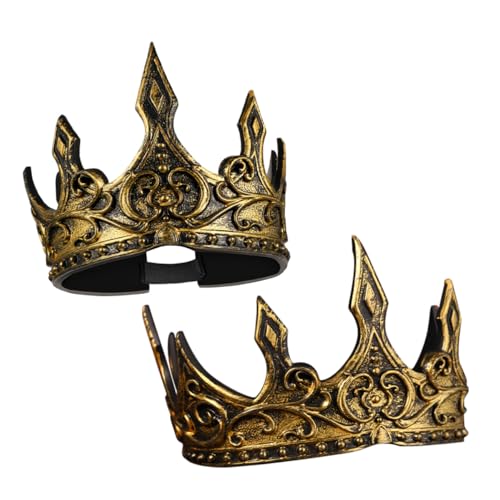 GALPADA 2 Stück PU Schaumstoff Königskrone Herren Mittelalterliche Weiche Krone für Erwachsene Cosplay Party Halloween Kostümaccessoire GALPADA 2 Stück PU Schaumstoff Königskrone Herren Mittelalterliche Weiche Krone für Erwachsene Cosplay Party Halloween Kostümaccessoire von GALPADA