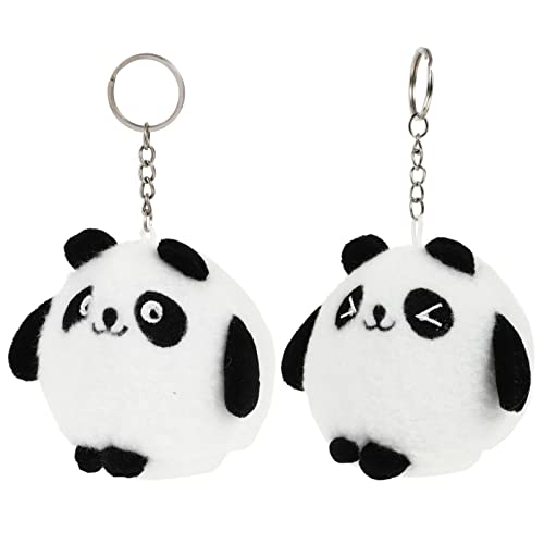 GALPADA 2 Stück Panda Schlüsselanhänger Plüsch Panda Schlüsselringe Niedliche Anhänger für Taschen Handys und Autoschlüssel als für Freunde von GALPADA