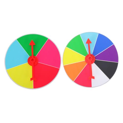 GALPADA 2 Stück Party Preisrad Teilig PVC Drehspiel für Kinderpartys und Unterrichtsaktivitäten Langlebiges Drehbrett für Raffle Gewinnspiele und Feierlichkeiten von GALPADA