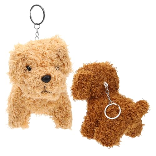 GALPADA 2 Stück Plüsch Hund Anhänger Kuscheltier Tasche Deko Anhänger für Mädchen Jungen Stofftier Haustier Schlüsselanhänger Geschenk von GALPADA