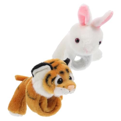 GALPADA 2 Stück Plüsch Schnapparmband Kuscheliges Langlebiges Armband mit Tiermotiven Weißes Kaninchen und Brauner Tiger Leicht Tragbar als Kinderparty und Geburtstagsdeko GALPADA 2 Stück Plüsch Schnapparmband Kuscheliges Langlebiges Armband mit Tiermotiven Weißes Kaninchen und Brauner Tiger Leicht Tragbar als Kinderparty und Geburtstagsdeko von GALPADA