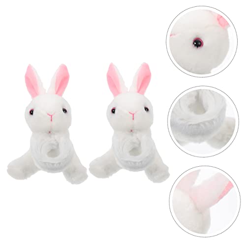 GALPADA 2 Stück Plüsch Snap Wristband Kuscheliges Tierarmband Weißer Hase Geburtstag Partydeko GALPADA 2 Stück Plüsch Snap Wristband Kuscheliges Tierarmband Weißer Hase Geburtstag Partydeko von GALPADA