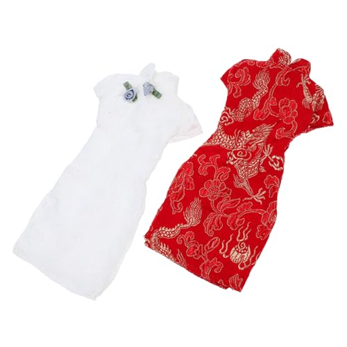 GALPADA 2 Stück Puppenkleidung Teiliges Mädchen Puppenkostüm Chinesischer Stil Cheongsam Kleid für Puppen Waschbar Langlebig DIY Zubehör GALPADA 2 Stück Puppenkleidung Teiliges Mädchen Puppenkostüm Chinesischer Stil Cheongsam Kleid für Puppen Waschbar Langlebig DIY Zubehör von GALPADA