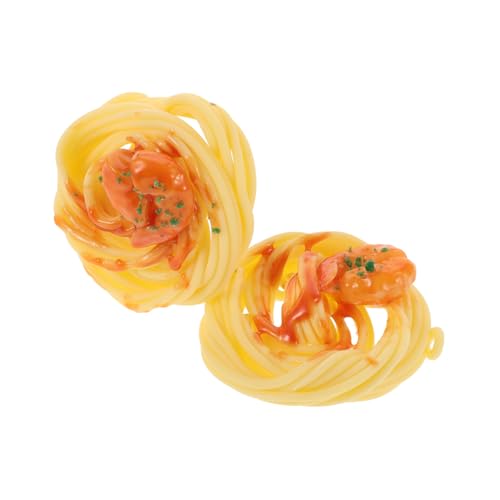 GALPADA 2 Stück Realistische Künstliche Spaghetti Deko mit Simulierter Fleischpaste Langlebige Küchen und Restaurant Requisiten für Food Display und von GALPADA