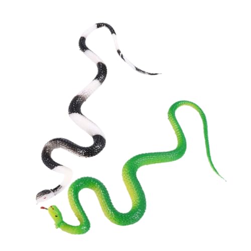 GALPADA 2 Stück Realistische Schlangenspielzeug aus Flexiblem Lebensechte Simulation als Deko Scherzartikel Kleine Schlangenfiguren für Garten Halloween und Streiche von GALPADA