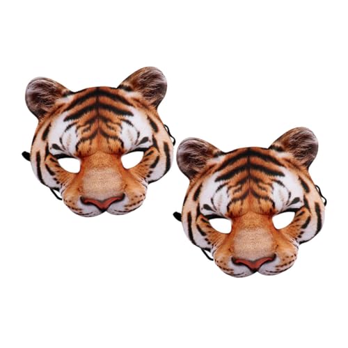 GALPADA 2 Stück Realistische Tiger Maske EVA Tiermaske für Halloween Karneval Maskenball Cosplay Party Tiger Kostüm Zubehör Erwachsene GALPADA 2 Stück Realistische Tiger Maske EVA Tiermaske für Halloween Karneval Maskenball Cosplay Party Tiger Kostüm Zubehör Erwachsene von GALPADA