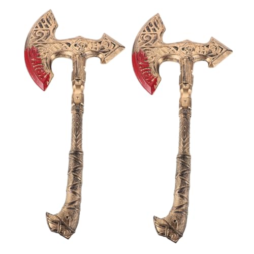 GALPADA 2 Stück Realistische Wikinger Axt Goldfarbenes Cosplay Zubehör für Halloween Mittelalterliche Ritter Verkleidung und Rollenspiel Leichtes Plastik Vielseitig Einsetzbar für GALPADA 2 Stück Realistische Wikinger Axt Goldfarbenes Cosplay Zubehör für Halloween Mittelalterliche Ritter Verkleidung und Rollenspiel Leichtes Plastik Vielseitig Einsetzbar für von GALPADA