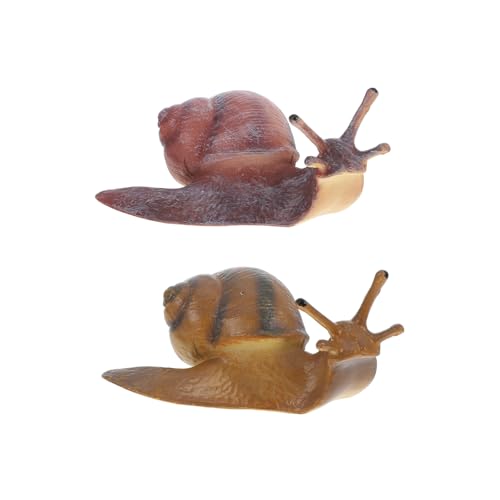 GALPADA 2 Stück Schneckenmodell Schnecke Kognitives Modell Gefälschte Tierfiguren Simulation Tierfigur Kleine Schneckenfiguren Kinderspielzeug Gefälschte Schneckenfiguren von GALPADA