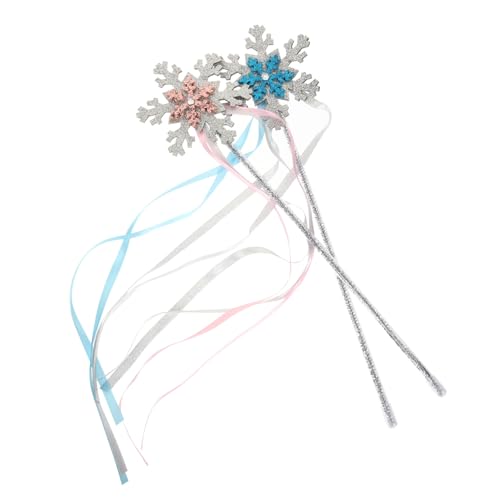 GALPADA 2 Stück Schneeflocken zauberstäbe mit Netzband Dekor Leichte Winter fee Stäbe für Mädchen für Kostüm Weihnachtsfeiern Handlich und Wiederverwendbar GALPADA 2 Stück Schneeflocken zauberstäbe mit Netzband Dekor Leichte Winter fee Stäbe für Mädchen für Kostüm Weihnachtsfeiern Handlich und Wiederverwendbar von GALPADA