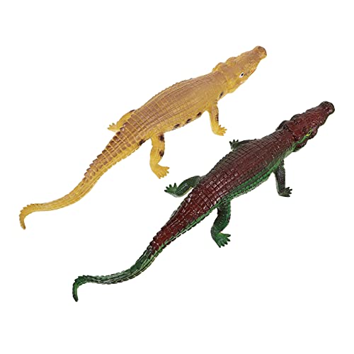 GALPADA 2 Stück Simulation Krokodilspielzeug Realistisches Schreiendes Modell Weichgummi für Badewannenspielzeug Lernspielzeug für Kleinkinder Grünes und Braunfarbenes Design GALPADA 2 Stück Simulation Krokodilspielzeug Realistisches Schreiendes Modell Weichgummi für Badewannenspielzeug Lernspielzeug für Kleinkinder Grünes und Braunfarbenes Design von GALPADA