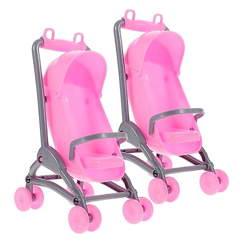 GALPADA 2 Stück Simulierter Kinderwagen Mini Babypuppe Wagen Für Miniatur Kinderwagen Babyspielzeug Kinderzimmer Kinderwagen Winziger Kinderwagen Miniatur Kinderwagen von GALPADA