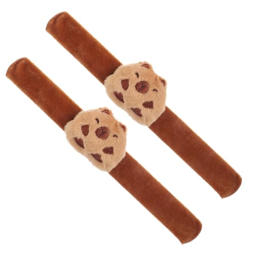GALPADA 2 Stück Süßes Plüsch Schnapparmbänder Kuscheltier Armband Party Mitgebsel für Jungen Mädchen Leichte Langlebige Partygeschenke von GALPADA