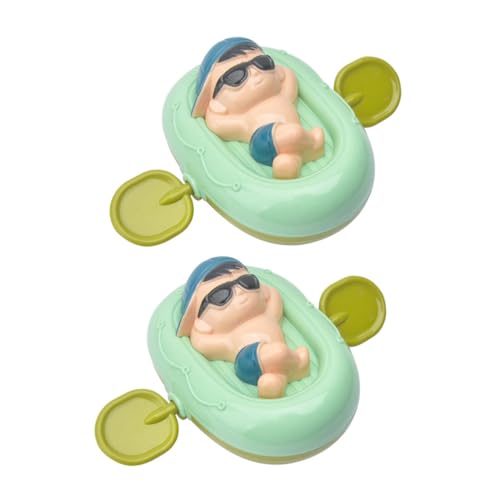 GALPADA 2 Stück Teiliges Badespielzeug Badewannenspielzeug Schwimmend mit Aufziehfunktion Bunte Wasserboot spielzeuge für Kleinkinder Ab Jahr Sicheres Badeaccessoire für Zufällige Farbe von GALPADA
