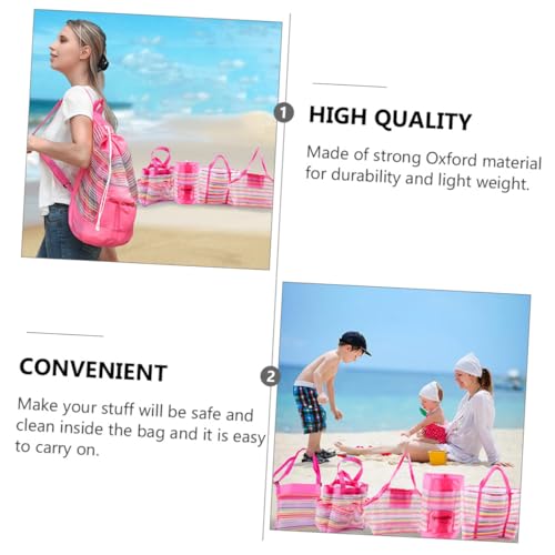 GALPADA 2 Stück Teiliges Bunte Mesh strandtaschen aus Oxford Leichte Aufbewahrungstaschen für Sundries Tragbare Strandbeutel zum Organisieren von Kindern Kompakt und Vielseitig GALPADA 2 Stück Teiliges Bunte Mesh strandtaschen aus Oxford Leichte Aufbewahrungstaschen für Sundries Tragbare Strandbeutel zum Organisieren von Kindern Kompakt und Vielseitig von GALPADA