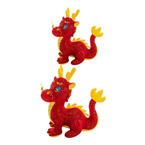 GALPADA 2 Stück Teiliges Chinesisches Neujahrs Drachen Plüschtier Weiches Detailreiches Stofftier als Jahr des Drachen Dekoration und Sammlerstück als und Tischdeko GALPADA 2 Stück Teiliges Chinesisches Neujahrs Drachen Plüschtier Weiches Detailreiches Stofftier als Jahr des Drachen Dekoration und Sammlerstück als und Tischdeko von GALPADA