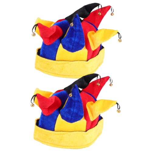 GALPADA 2 Stück Teiliges Clown Hut aus Strapazierfähigem Eckiger Faschingshut mit Glocken Lustige Kopfbedeckung für Karneval Kostümparty und Erwachsene Party Accessoires GALPADA 2 Stück Teiliges Clown Hut aus Strapazierfähigem Eckiger Faschingshut mit Glocken Lustige Kopfbedeckung für Karneval Kostümparty und Erwachsene Party Accessoires von GALPADA