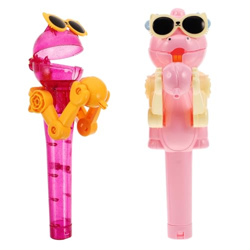 GALPADA 2 Stück Teiliges Dinosaurier Lutscherhalter Roboterform Bunte Kunststoffhalter für Interaktives mit Lollipop Beliebtes Partygeschenk und Social Media von GALPADA