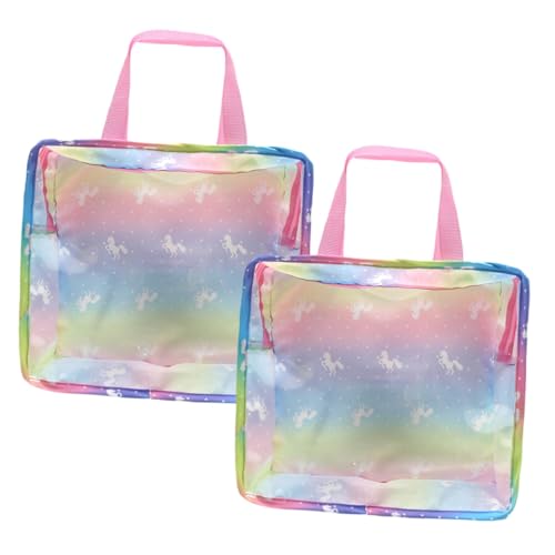 GALPADA 2 Stück Teiliges Einhorn Puppentaschen Cartoon Handtasche mit Großem Fassungsvermögen Tragbare Aufbewahrungstasche für Puppenzubehör für Reisen GALPADA 2 Stück Teiliges Einhorn Puppentaschen Cartoon Handtasche mit Großem Fassungsvermögen Tragbare Aufbewahrungstasche für Puppenzubehör für Reisen von GALPADA