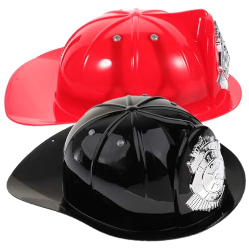 GALPADA 2 Stück Teiliges Feuerwehrhelm Kostüm für Leichtes Stabiles Kunststoff Feuerwehrmützen Rot und Schwarz Sicher Komfortabel für Rollenspiele Geburtstagsfeiern und GALPADA 2 Stück Teiliges Feuerwehrhelm Kostüm für Leichtes Stabiles Kunststoff Feuerwehrmützen Rot und Schwarz Sicher Komfortabel für Rollenspiele Geburtstagsfeiern und von GALPADA