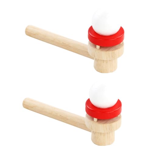 GALPADA 2 Stück Teiliges Hängendes Luftgebläse Holzspielzeug mit Schwebenden Bällen Interaktives Blasball Spiel für Jungen und Mädchen Pädagogisches Eltern Junge Mädchen Spiel für Drinnen von GALPADA