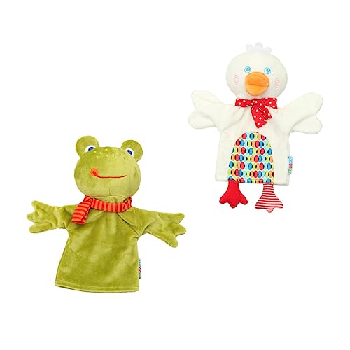 GALPADA 2 Stück Teiliges Handpuppen Cartoon Tiere Weiche Handpuppen für Eltern Junge Mädchen Interaktion Kreatives für Kindergarten und Zuhause Fördert Fantasie und Spielerisches Lernen von GALPADA