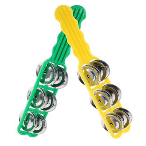 GALPADA 2 Stück Teiliges Kunststoff Handglocken Leichtes Kindermusikinstrument Rhythmusförderndes Percussionspielzeug Bunte Handtamburin Schellen für Frühkindliche Musikförderung GALPADA 2 Stück Teiliges Kunststoff Handglocken Leichtes Kindermusikinstrument Rhythmusförderndes Percussionspielzeug Bunte Handtamburin Schellen für Frühkindliche Musikförderung von GALPADA