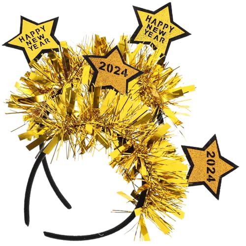 GALPADA 2 Stück Teiliges Party Haarband mit Glitzerzahlen und Sternen Festliches Kopfschmuck Accessoire für Erwachsene für Silvester und Neujahrsfeiern GALPADA 2 Stück Teiliges Party Haarband mit Glitzerzahlen und Sternen Festliches Kopfschmuck Accessoire für Erwachsene für Silvester und Neujahrsfeiern von GALPADA