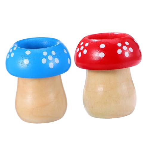 GALPADA 2 Stück Teiliges Pilzform aus Holz Langlebiges Handliches für Bunte Lustige Effekte als Party Mitgebsel und für Jungen und Mädchen Zufällige Farbe Zufällige Farbe von GALPADA