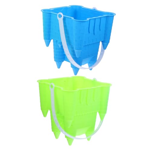 GALPADA 2 Stück Teiliges Sandspielzeug Tragbare Große Achtkant Burg Eimer aus Sicherem Abs Farbenfrohes Outdoor für Kreatives im Sand und Schnee Geeignet für Jungen und Zufällige Farbe von GALPADA