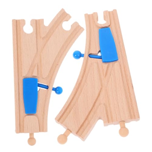 GALPADA 2 Stück Teiliges Set Holzschienen Zubehör für Kleinkinder Flexible Kombinationen und Innovative Layouts für Holzspielzeug Eisenbahn Fördert Kreative und Kognitive Entwicklung GALPADA 2 Stück Teiliges Set Holzschienen Zubehör für Kleinkinder Flexible Kombinationen und Innovative Layouts für Holzspielzeug Eisenbahn Fördert Kreative und Kognitive Entwicklung von GALPADA