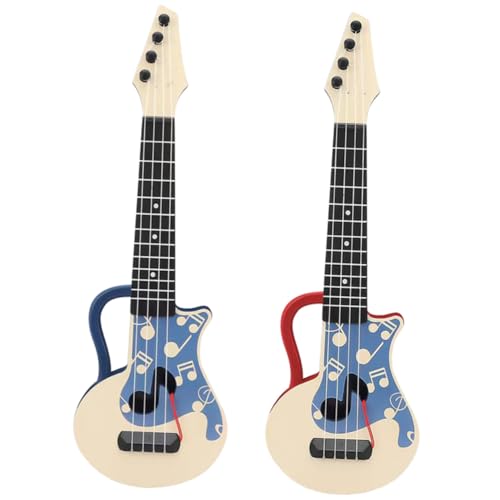 GALPADA 2 Stück Teiliges Ukulele Realistisch Gestaltetes Musikspielzeug Sicher und Langlebig Lerninstrument für Jungen und Mädchen Frühe Musikalische und Geschenkoption von GALPADA
