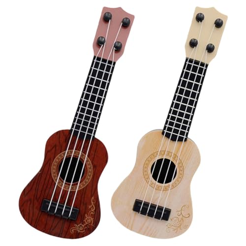 GALPADA 2 Stück Teiliges Ukulele Realistische Simulation Farbenfrohes Design Sicheres Musikinstrument für Frühe Bildung und Geeignet für Jungen und Mädchen von GALPADA