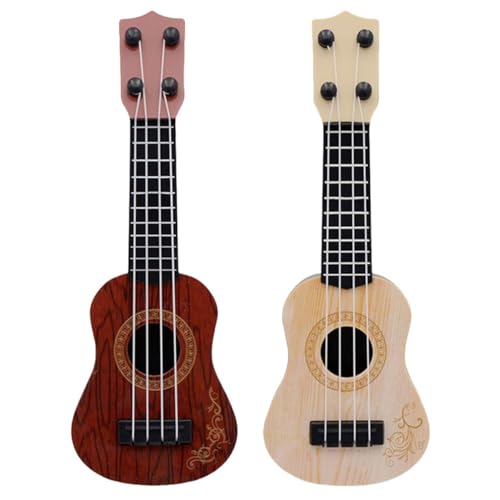 GALPADA 2 Stück Teiliges Ukulele für Mini Gitarrenmodell Robustes Kunststoff Musikinstrument Pädagogisches Musikspielzeug Geschenkidee für Geburtstage und Feiertage von GALPADA