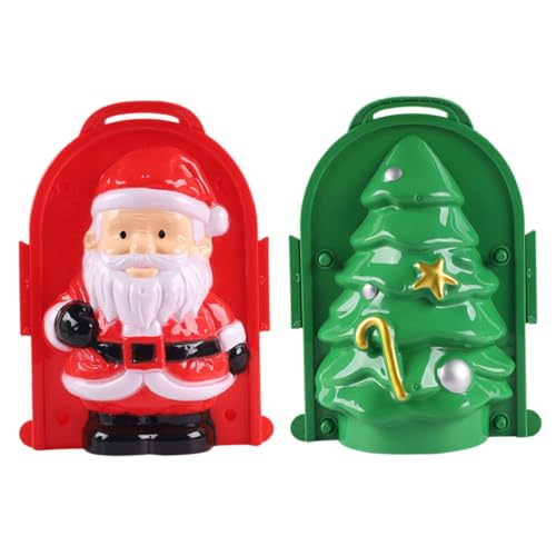 GALPADA 2 Stück Teiliges Winterspielzeug Schneeballformer mit Lustigen Weihnachtsmotive Kindersicherer Kreativer Schneekugel für Schnee und Sandspiele im Freien GALPADA 2 Stück Teiliges Winterspielzeug Schneeballformer mit Lustigen Weihnachtsmotive Kindersicherer Kreativer Schneekugel für Schnee und Sandspiele im Freien von GALPADA
