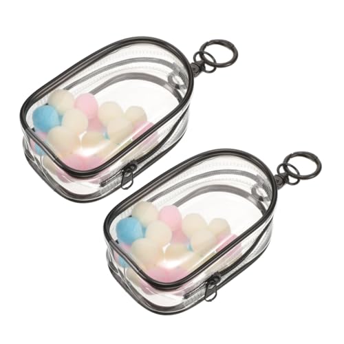 GALPADA 2 Stück Transparente Set Mini Puppen Aufbewahrungstasche mit Schlüsselanhänger und Reißverschluss Tragbare Displaybox für Kleine Figuren mit Praktischem Haken und Weichem Bommel GALPADA 2 Stück Transparente Set Mini Puppen Aufbewahrungstasche mit Schlüsselanhänger und Reißverschluss Tragbare Displaybox für Kleine Figuren mit Praktischem Haken und Weichem Bommel von GALPADA