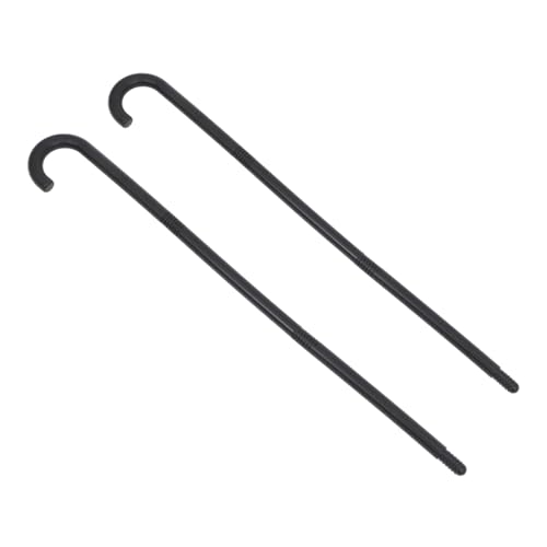 GALPADA 2 Stück Übersetzer Krücken Wachen gebogen tragbar für gefälschter Stock Cosplay Cane Knopf Halloween-Krücken Zauberstab Zeigen Rohrstütze dekorativer Spazierstock Plastik Schwarz von GALPADA