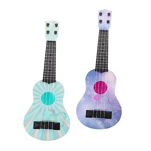 GALPADA 2 Stück Ukulele Teiliges Leichtes Kunststoff Musikinstrument für Anfänger Pädagogisches Lernspielzeug für Jungen und Mädchen Buntes Gitarrenmodell Geburtstagsgeschenk von GALPADA