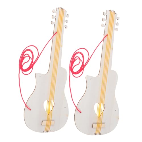 GALPADA 2 Stück Unfertiges Holz Gitarrenspielzeug zum Bemalen DIY Bastelset für Mädchen Jungen Unbemalte Holz Gitarren zum Individuellen Verzieren und Kreativen Gestalten GALPADA 2 Stück Unfertiges Holz Gitarrenspielzeug zum Bemalen DIY Bastelset für Mädchen Jungen Unbemalte Holz Gitarren zum Individuellen Verzieren und Kreativen Gestalten von GALPADA